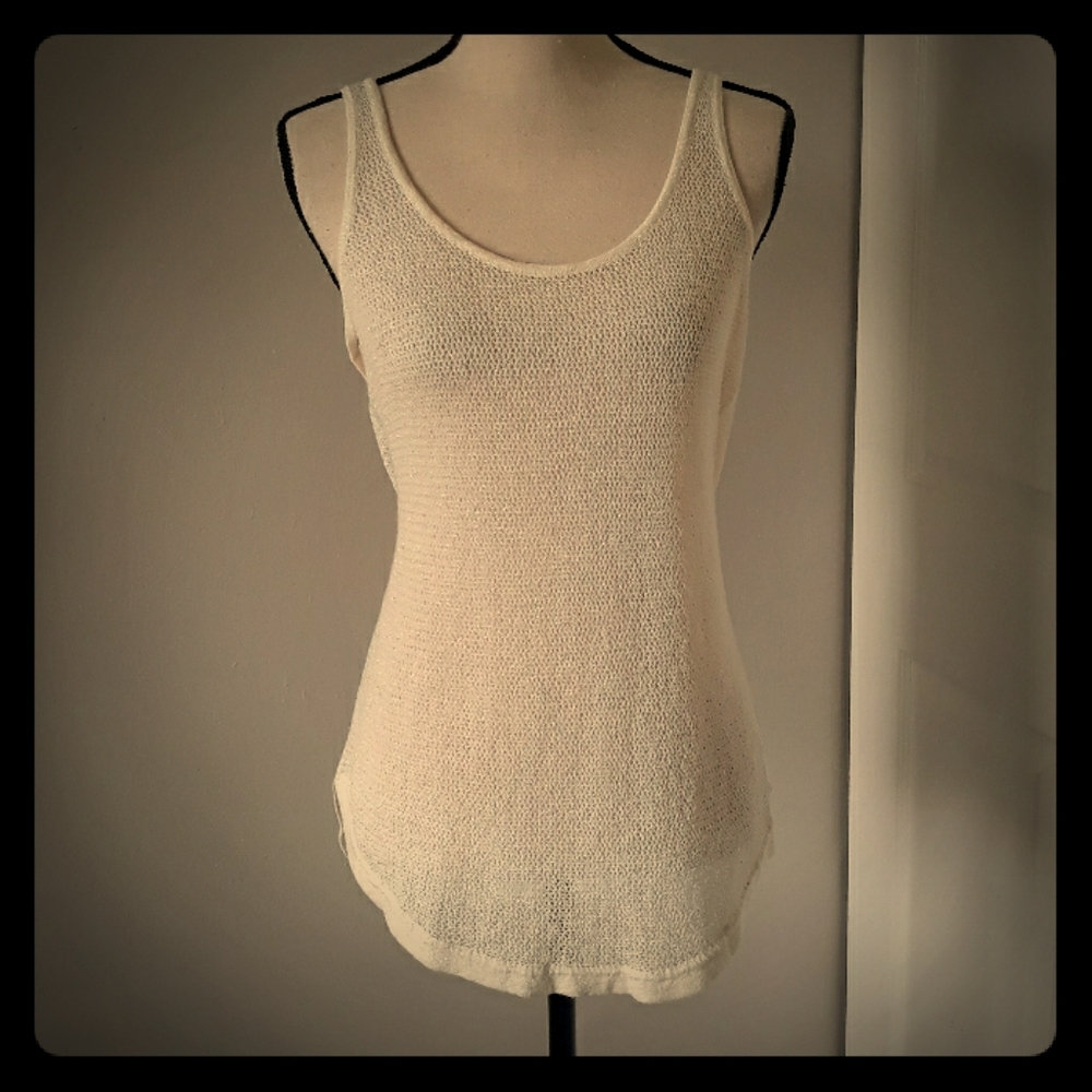 AMERICAN EAGLE WHITE KNITTED LADIES BLOUSE